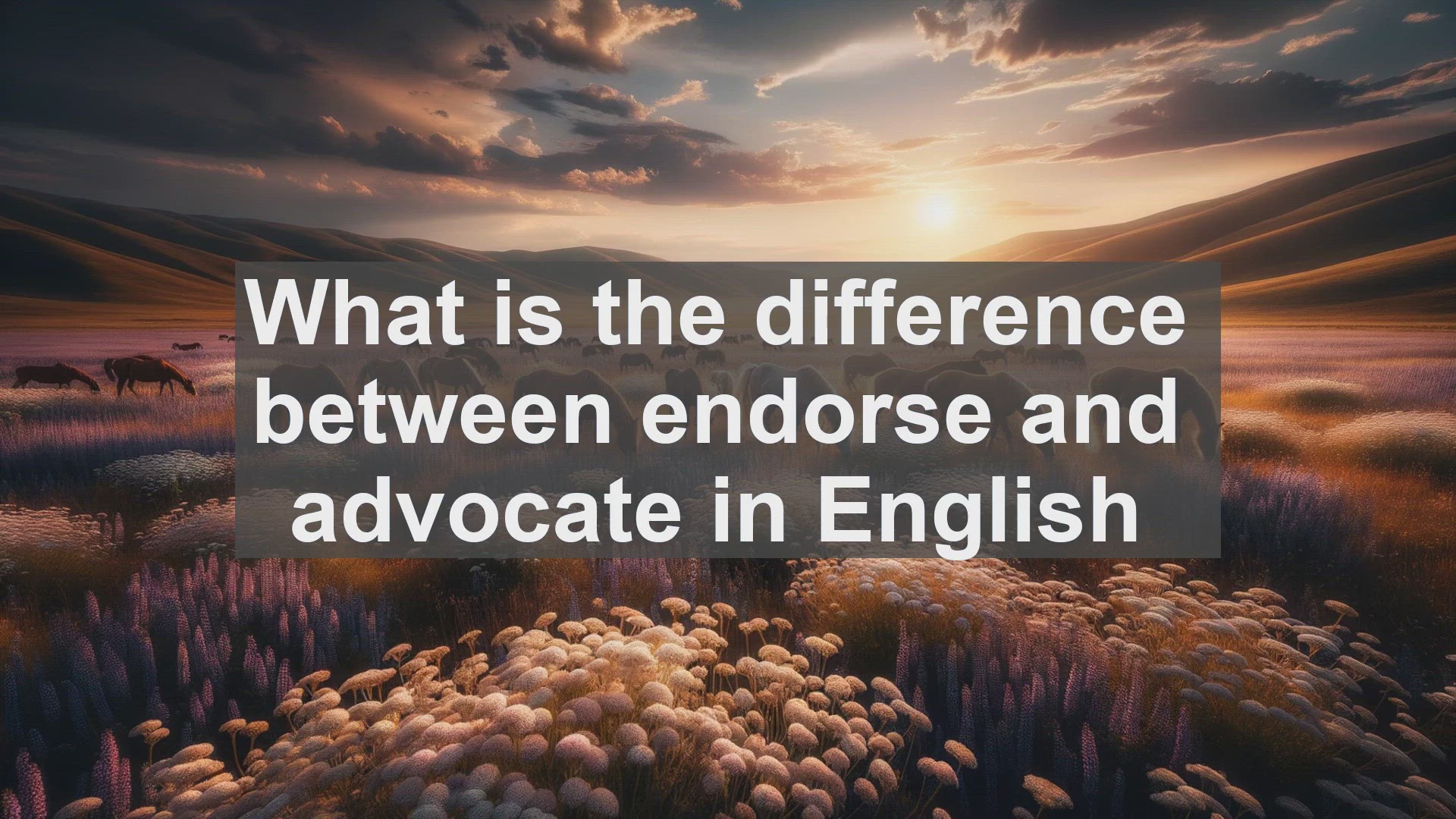 'Video thumbnail for What is the difference between endorse and advocate in English?'