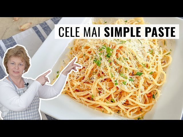 'Video thumbnail for 🍝 SPAGHETE + USTUROI + ULEI de MĂSLINE. Rețeta italiană "Pasta all'aglio e olio"'