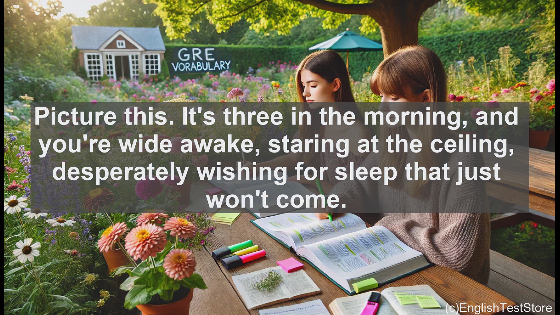 'Video thumbnail for GRE Vocabulary Lesson: Insomnia - The Struggle to Find Sleep'
