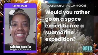 Video thumbnail for Misha is trading ocean anxiety for the freedom of space travel. Have fun out there!