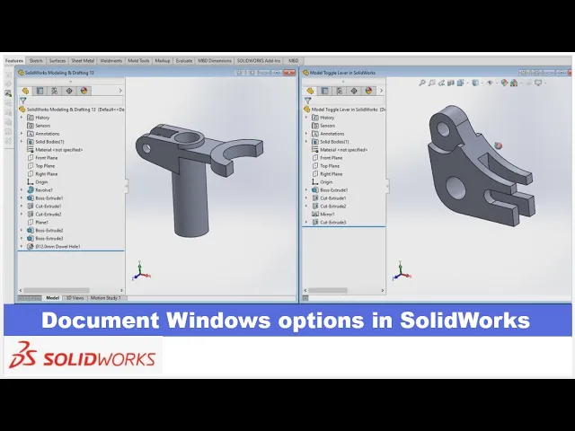 Video thumbnail for Document Windows options in SolidWorks | SolidWorks Tutorial | SolidWorks Interface |