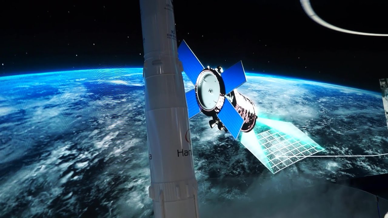 'Video thumbnail for Hanwha South Korea Unveils Space Launcher and Satellites to Create Defense Satcom for Land Sea & Air'