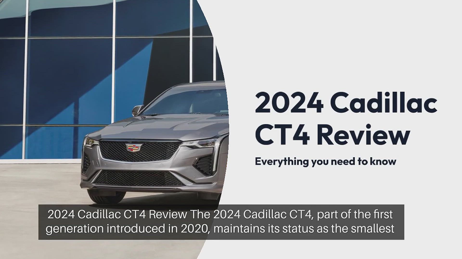 'Video thumbnail for 2024 Cadillac CT4'