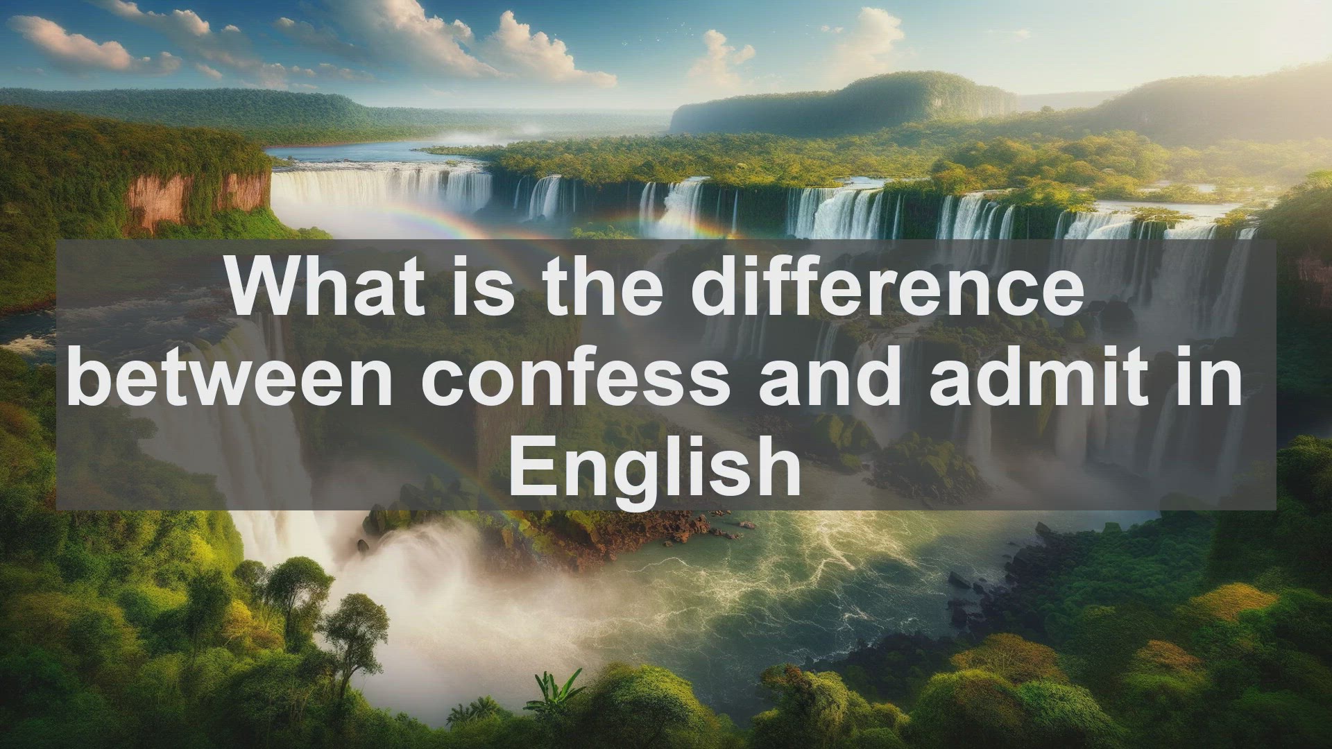 'Video thumbnail for What is the difference between confess and admit in English?'