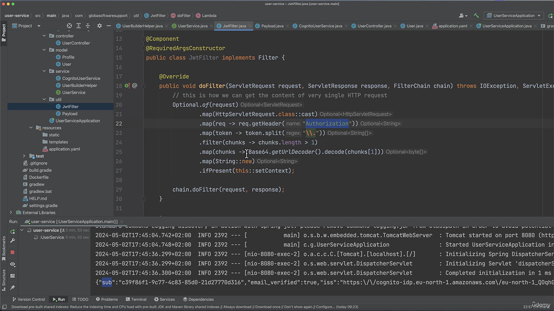 Video thumbnail for 6. JWT token implementation IV