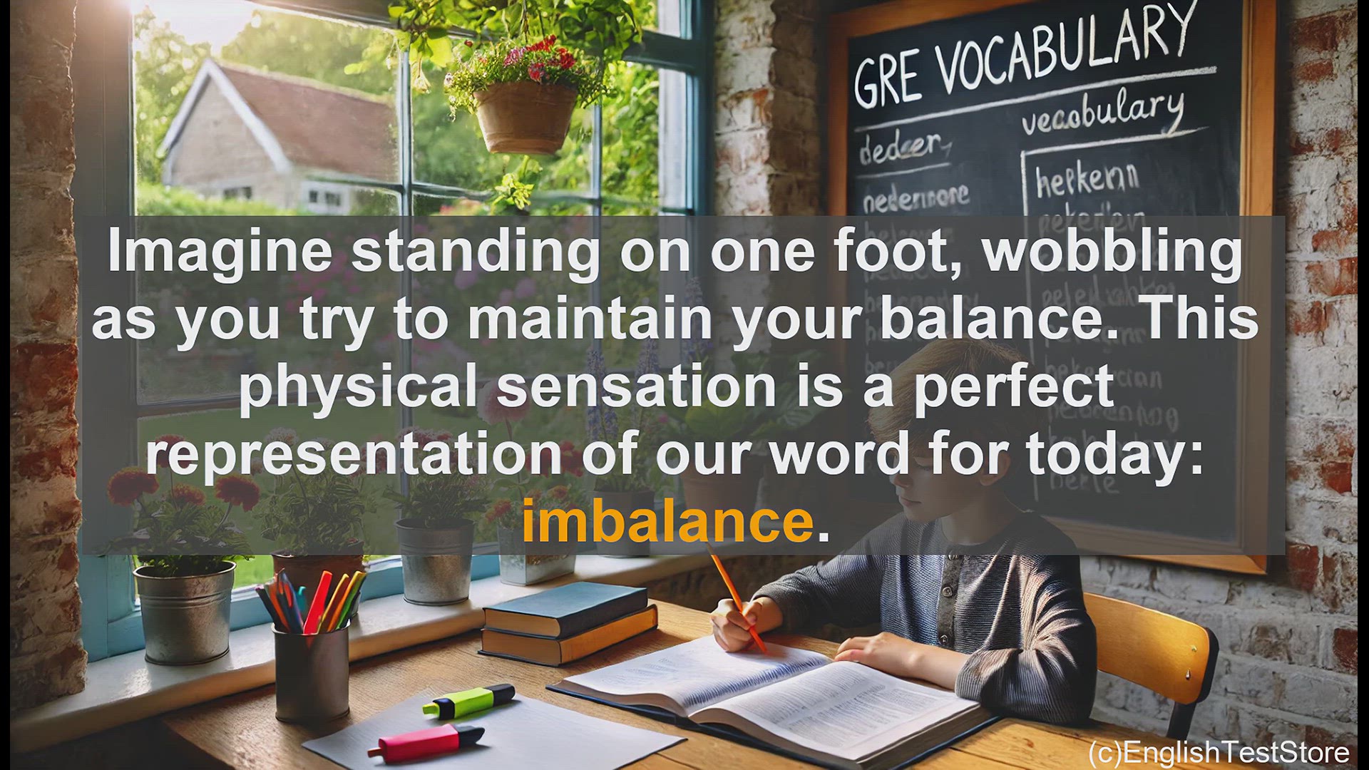 'Video thumbnail for GRE Vocabulary Lesson: Maintaining Balance - Understanding the Concept of Imbalance'