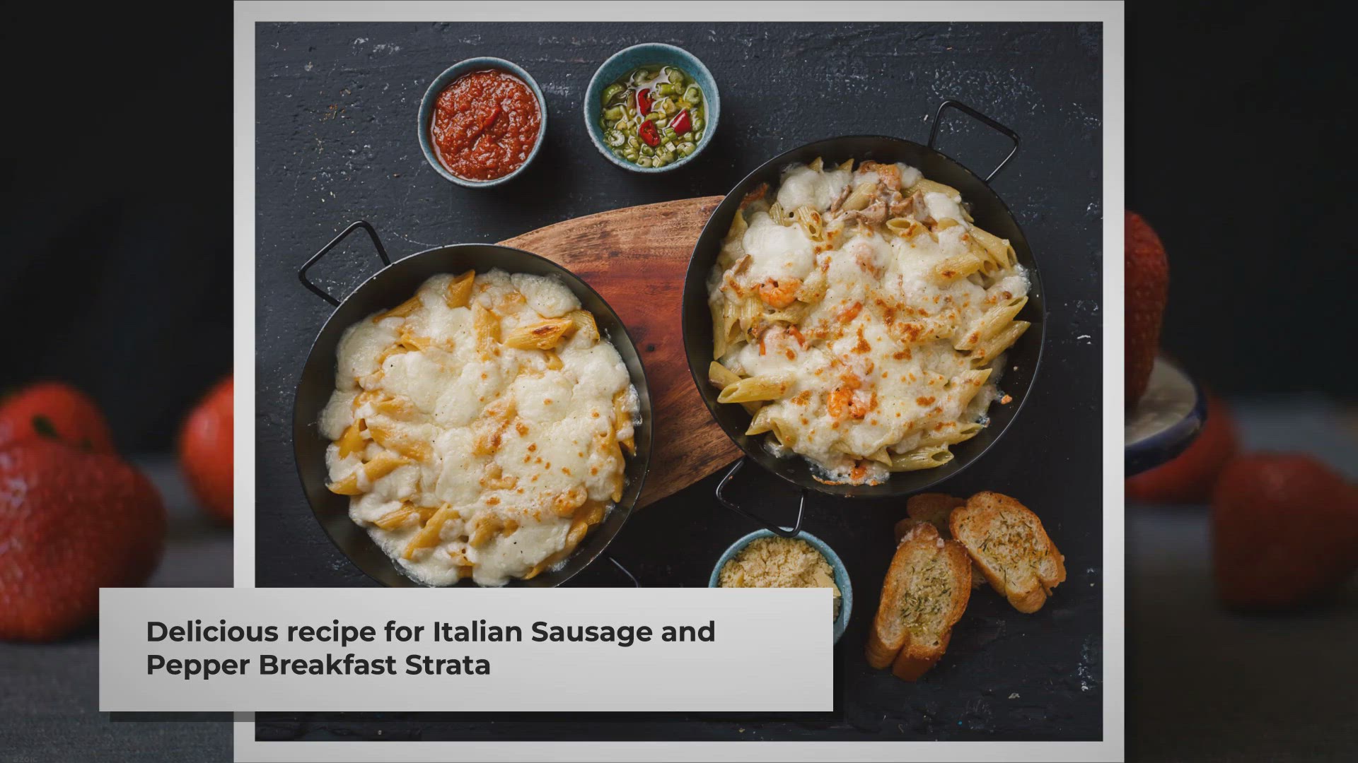 Video thumbnail for Italian Sausage and Pepper Breakfast Strata Recipe