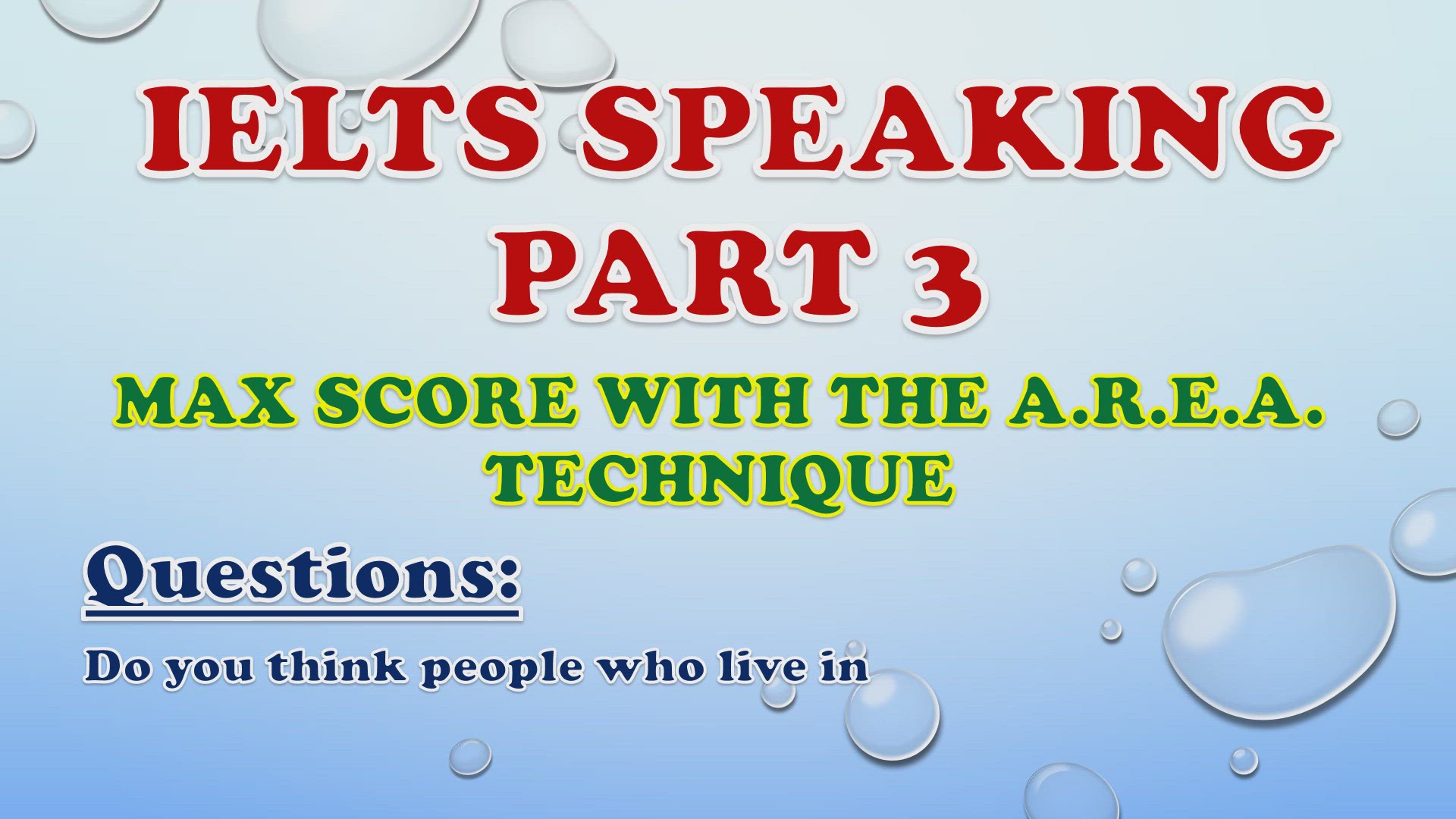 'Video thumbnail for Do you think people who live in cities should own cars? - IELTS Speaking Part 3'