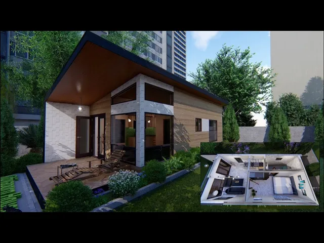 'Video thumbnail for Desain Rumah Kecil Minimalis 4x10 Meter [1 kamar tidur dan 1 kamar mandi]'