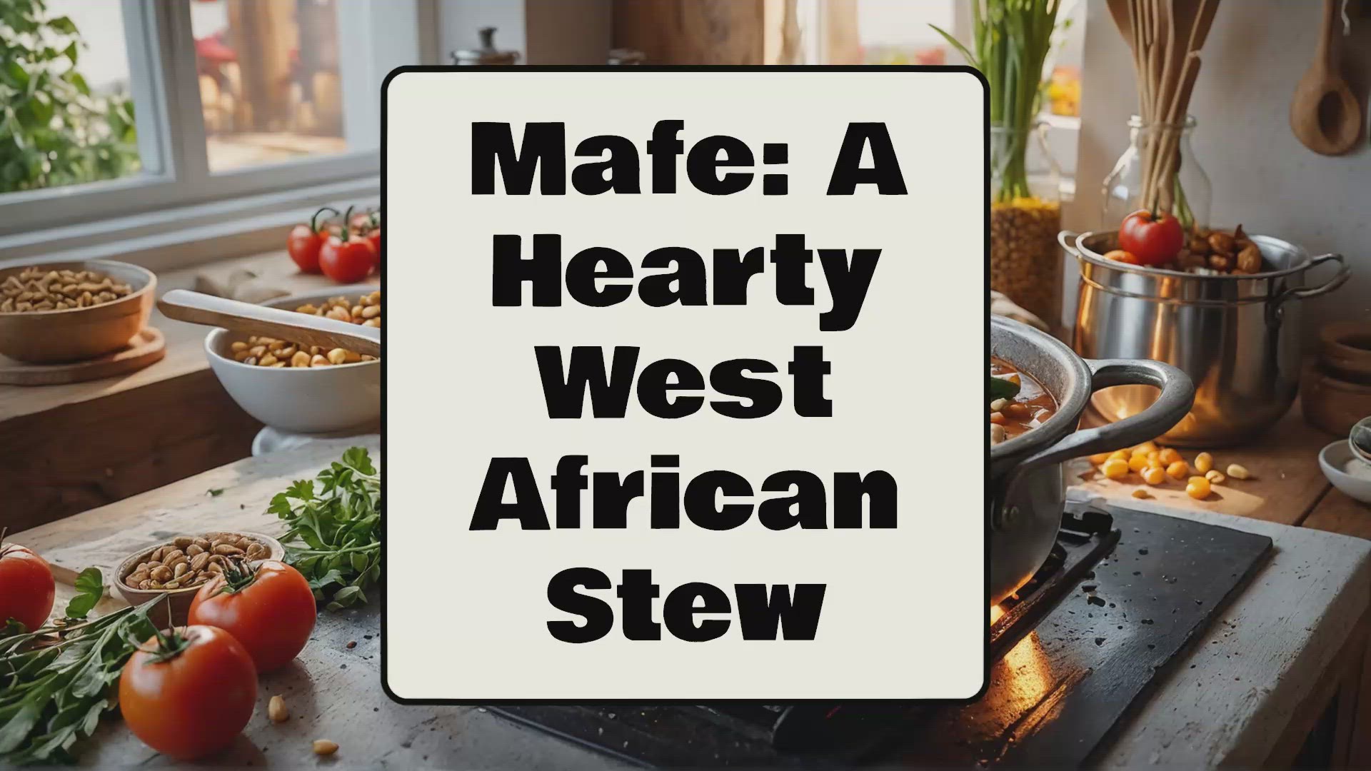 'Video thumbnail for MAFE: A HEARTY WEST AFRICAN STEW'