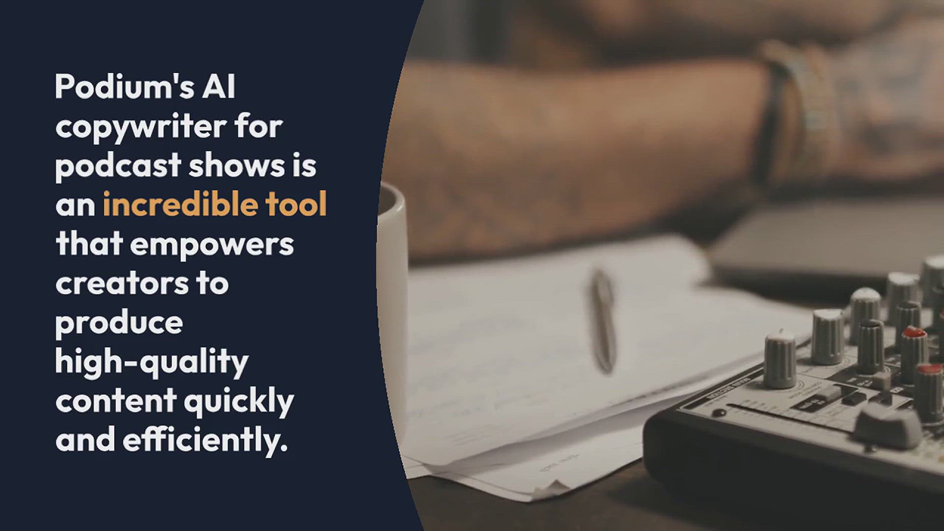 'Video thumbnail for Podium: Your AI copywriter for podcast shows'