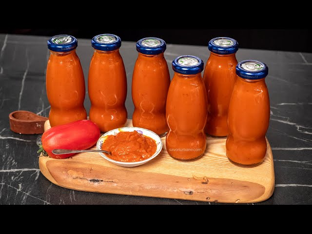 Video thumbnail for Ketchup cremos cu 15 minute de fierbere - rețeta din roșii coapte la cuptor | Savori Urbane