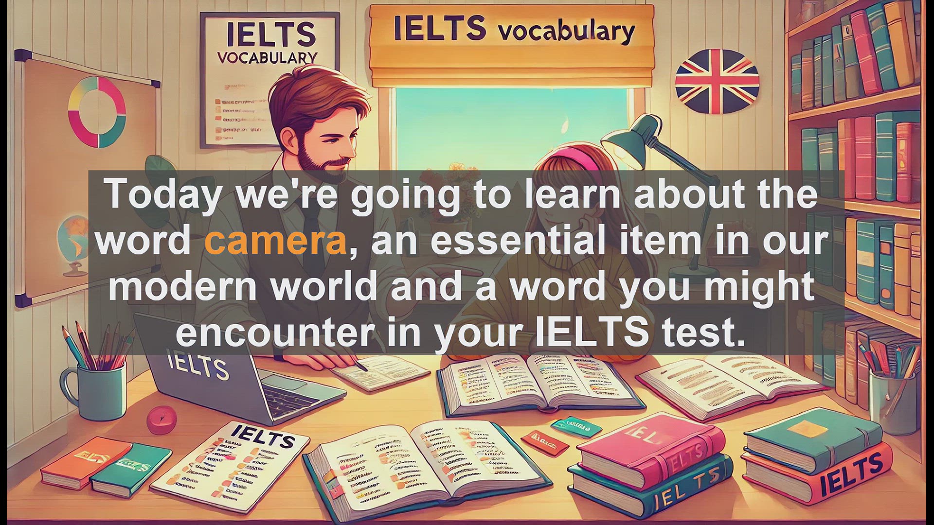 'Video thumbnail for 2500 Must Know IELTS 5.5 Vocabulary - Understanding the Word 'Camera': IELTS Vocabulary Lesson'