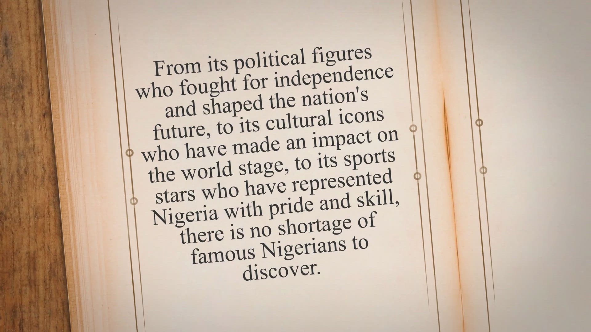 Video thumbnail for Discovering Nigeria's Legends: The Most Famous Political Figures, Cultural Icons, and Sports Stars