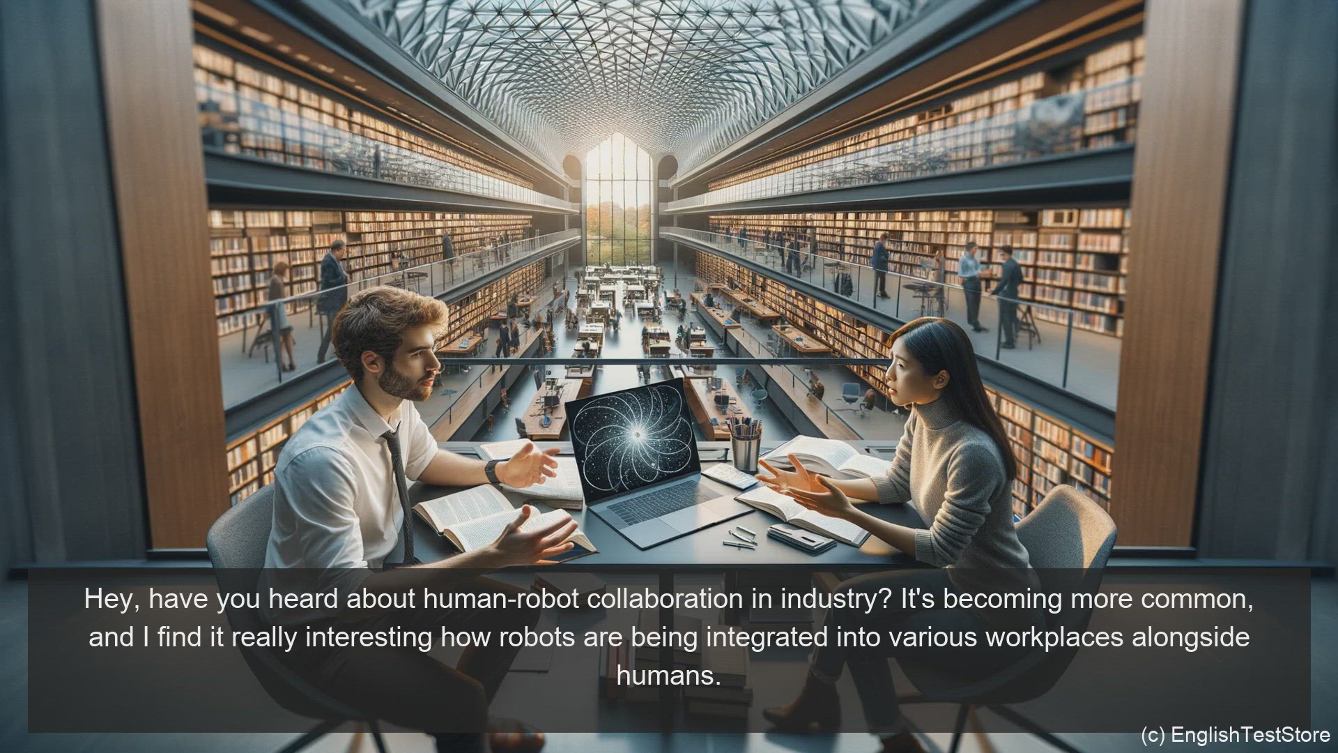 'Video thumbnail for English Conversation for Informatics Engineering: Human-Robot Collaboration in Industry'