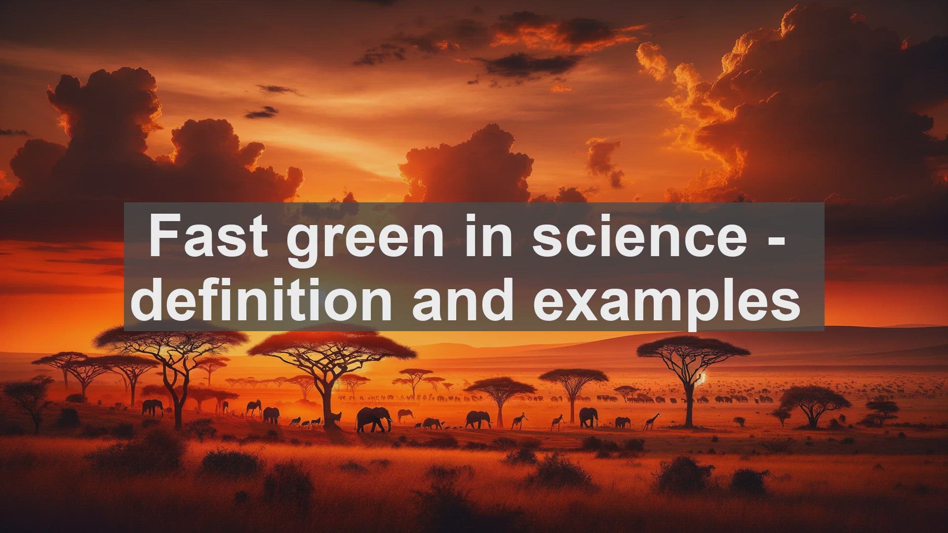 'Video thumbnail for Fast green in science  definition and examples'