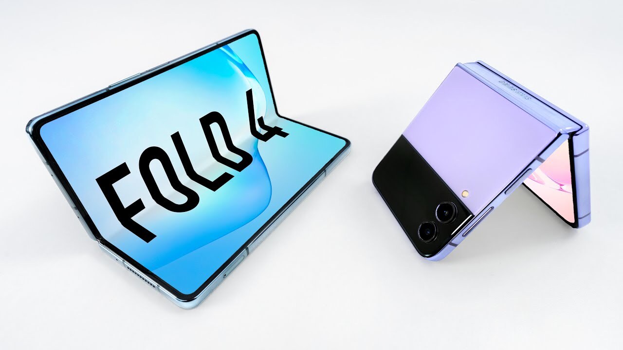 'Video thumbnail for Samsung Galaxy Z Fold 4 Unboxing vs Samsung Galaxy Z Flip 4 Unboxing (ALL COLORS)'