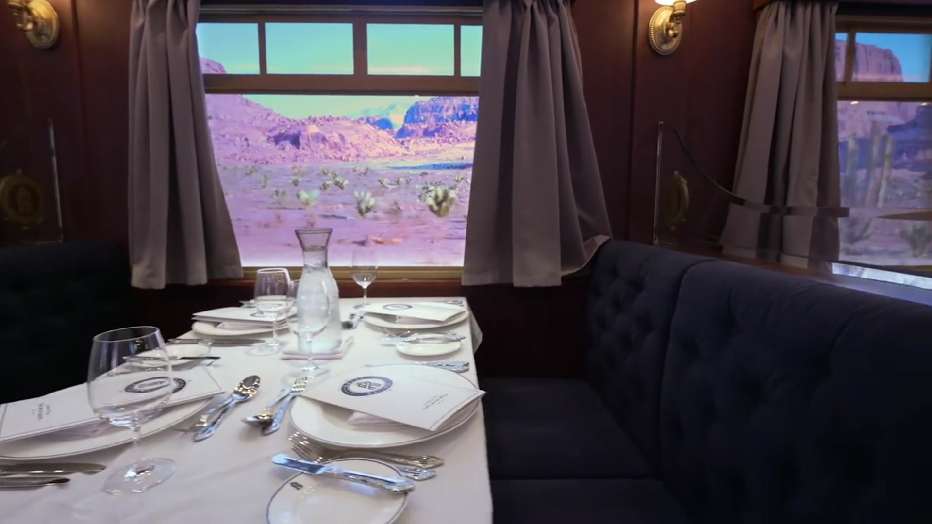 'Video thumbnail for Train Dinner Experience in a Cruise Ship With Royal Railway: Utopia Station'