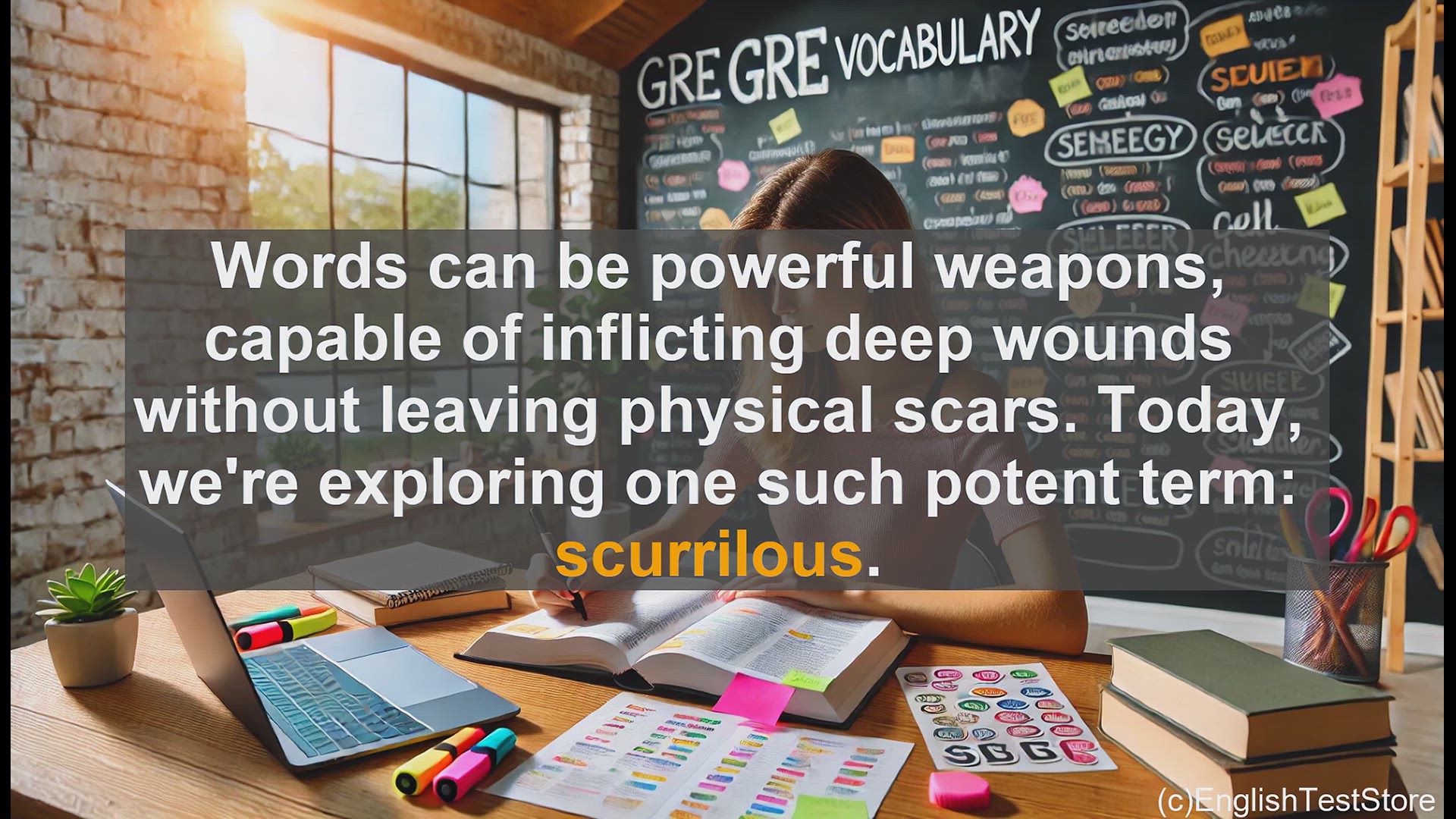 'Video thumbnail for GRE Vocabulary Lesson: The Power of Scurrilous Language - Navigating the Nuances'