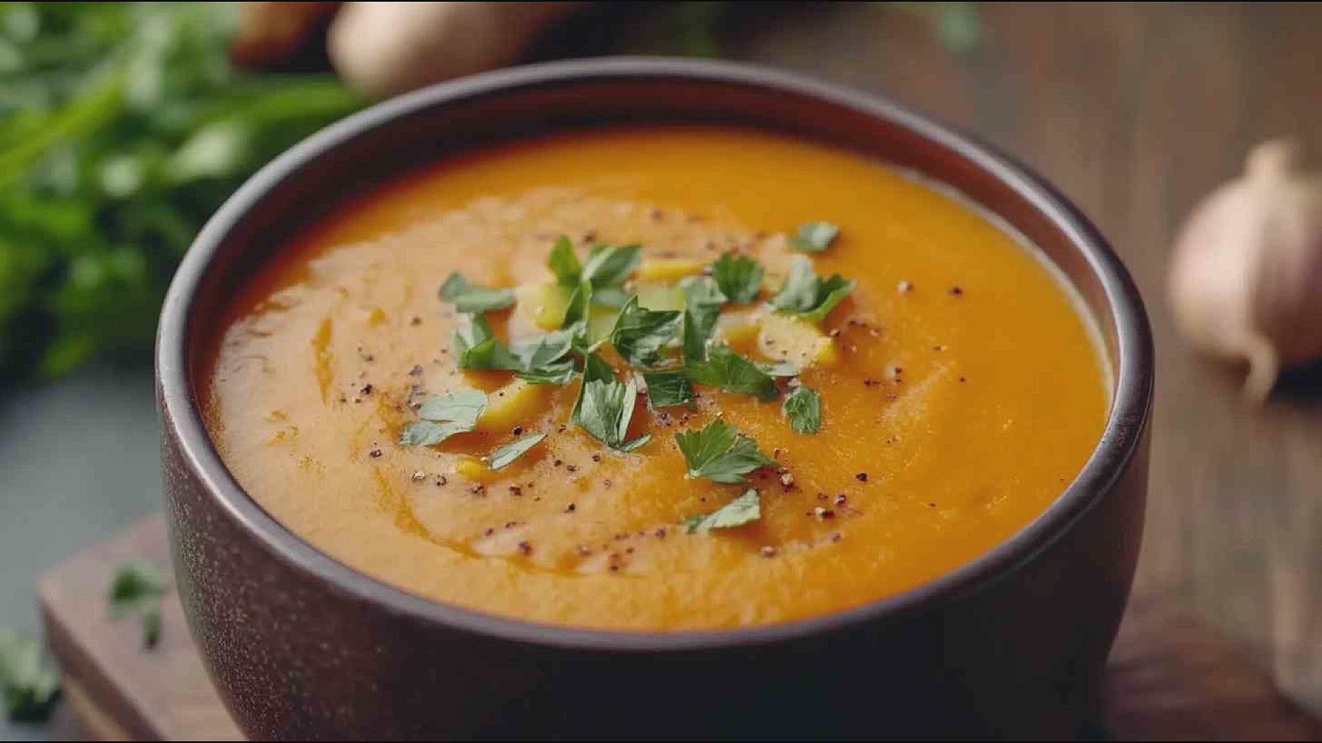 'Video thumbnail for Comforting Slow Cooker Vegetable Soup with Root Vegetables Recipe'