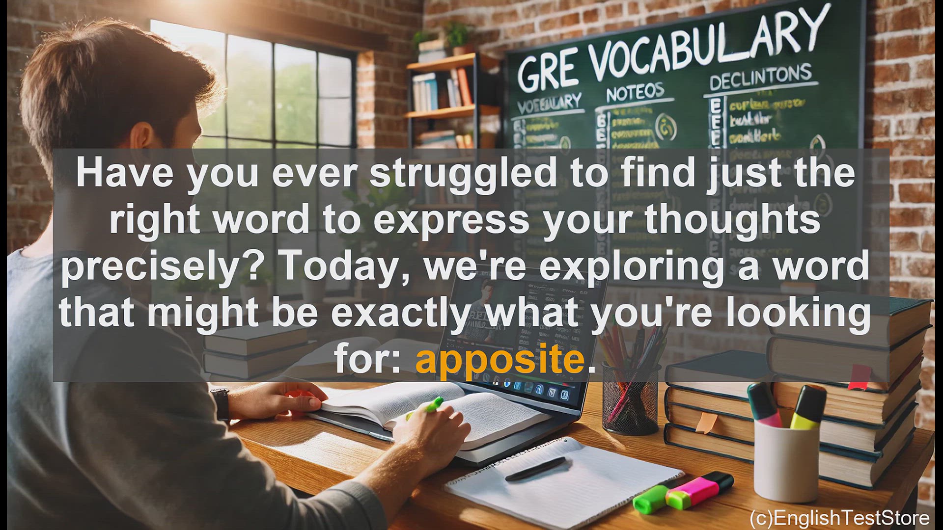 'Video thumbnail for GRE Vocabulary Lesson: Mastering the Versatile Word - Apposite'