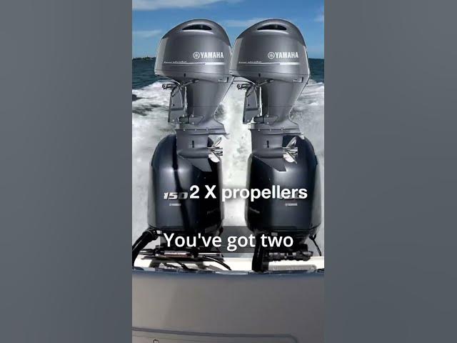 Video thumbnail for Which is FASTER, 1 or 2 Outboards? #boats #boating
