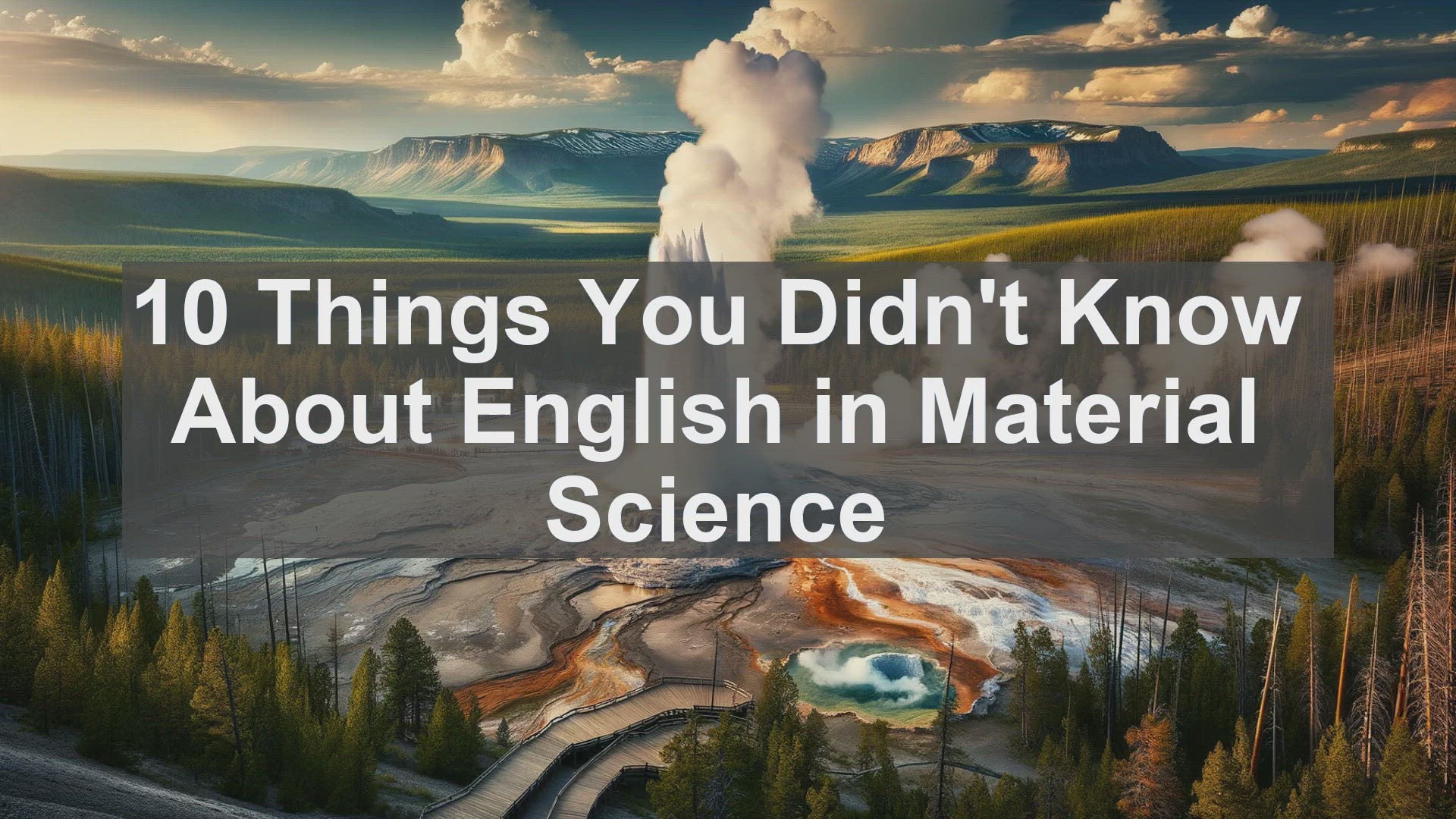 'Video thumbnail for 10 Things You Didn't Know About English in Material Science '
