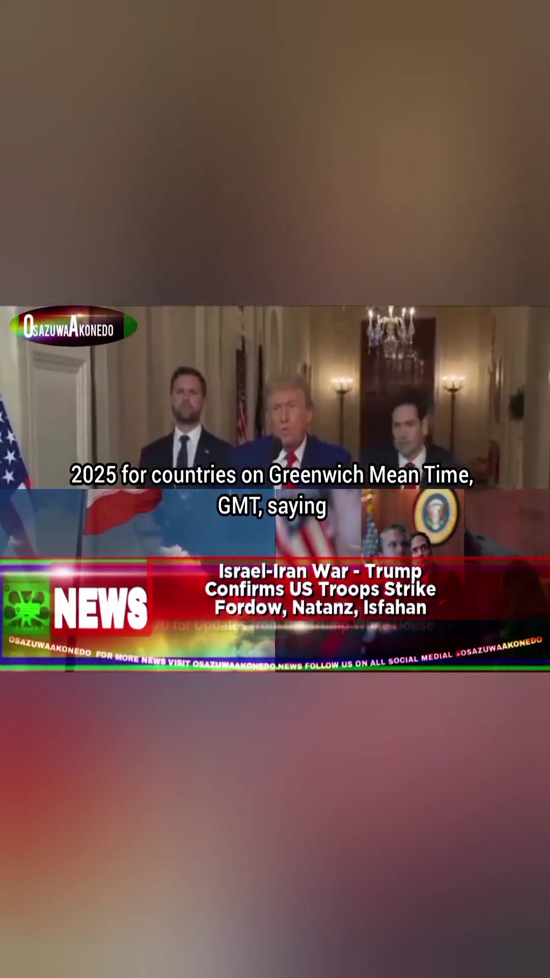 'Video thumbnail for Israel-Iran War - Trump Confirms US Troops Strike Fordow, Natanz, Isfahan '