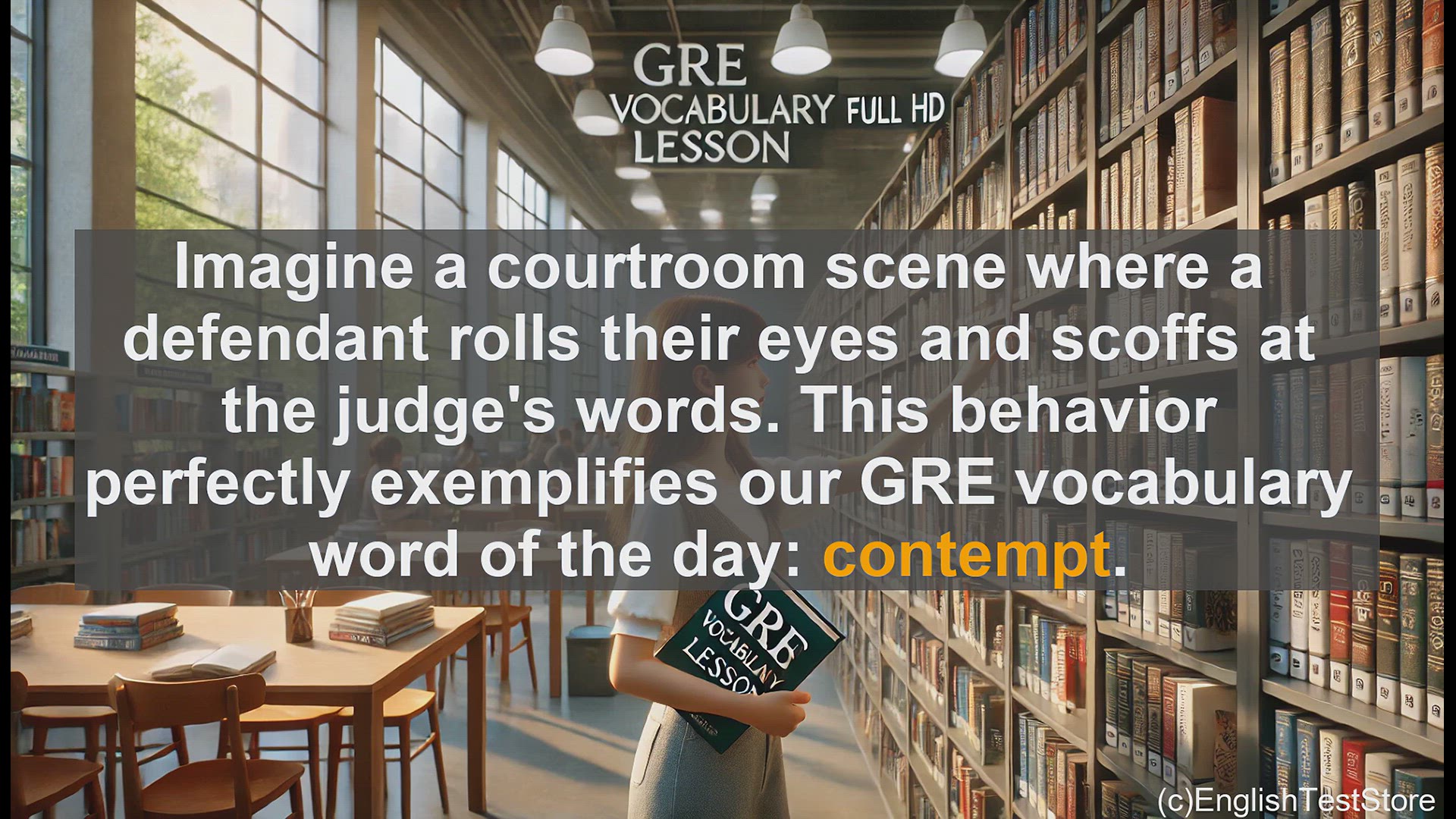 'Video thumbnail for GRE Vocabulary Lesson: Contempt - Understanding a Powerful GRE Vocabulary Word'