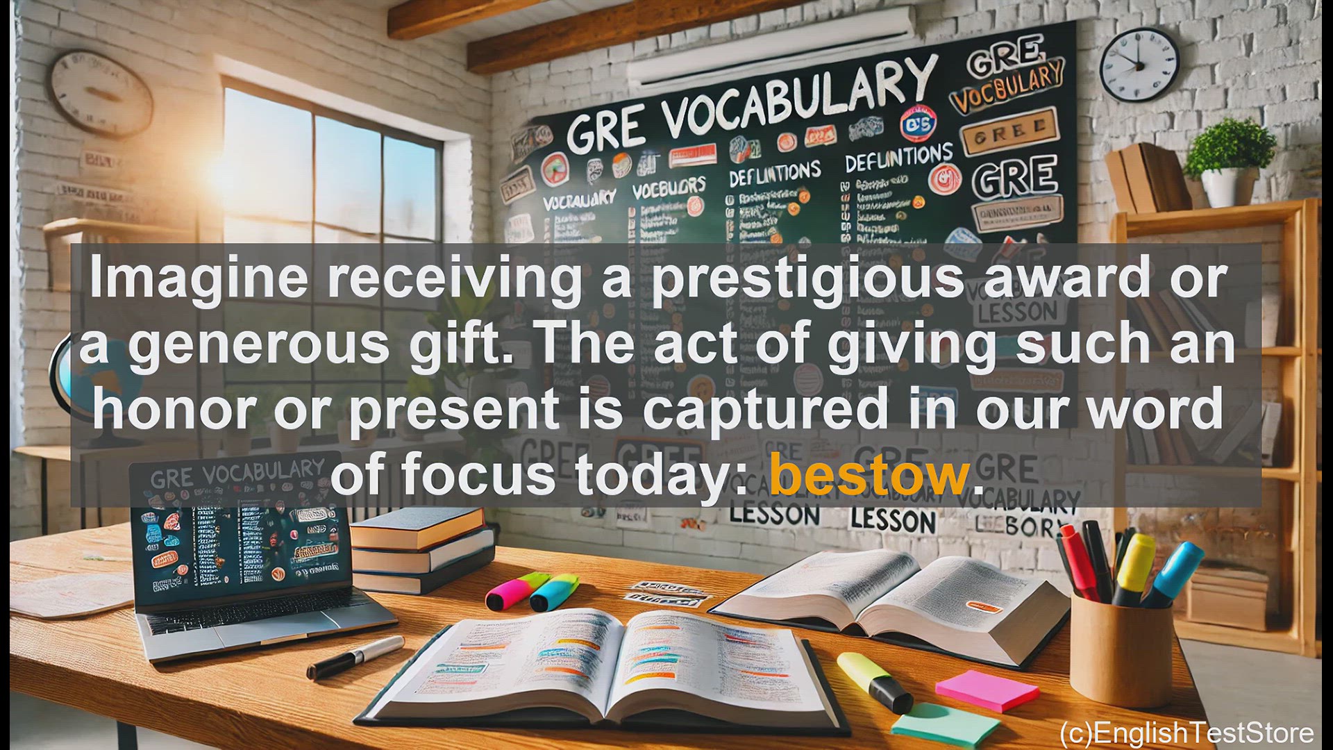 'Video thumbnail for GRE Vocabulary Lesson: The Formal Act of Giving - Bestowing Honors and Gifts'