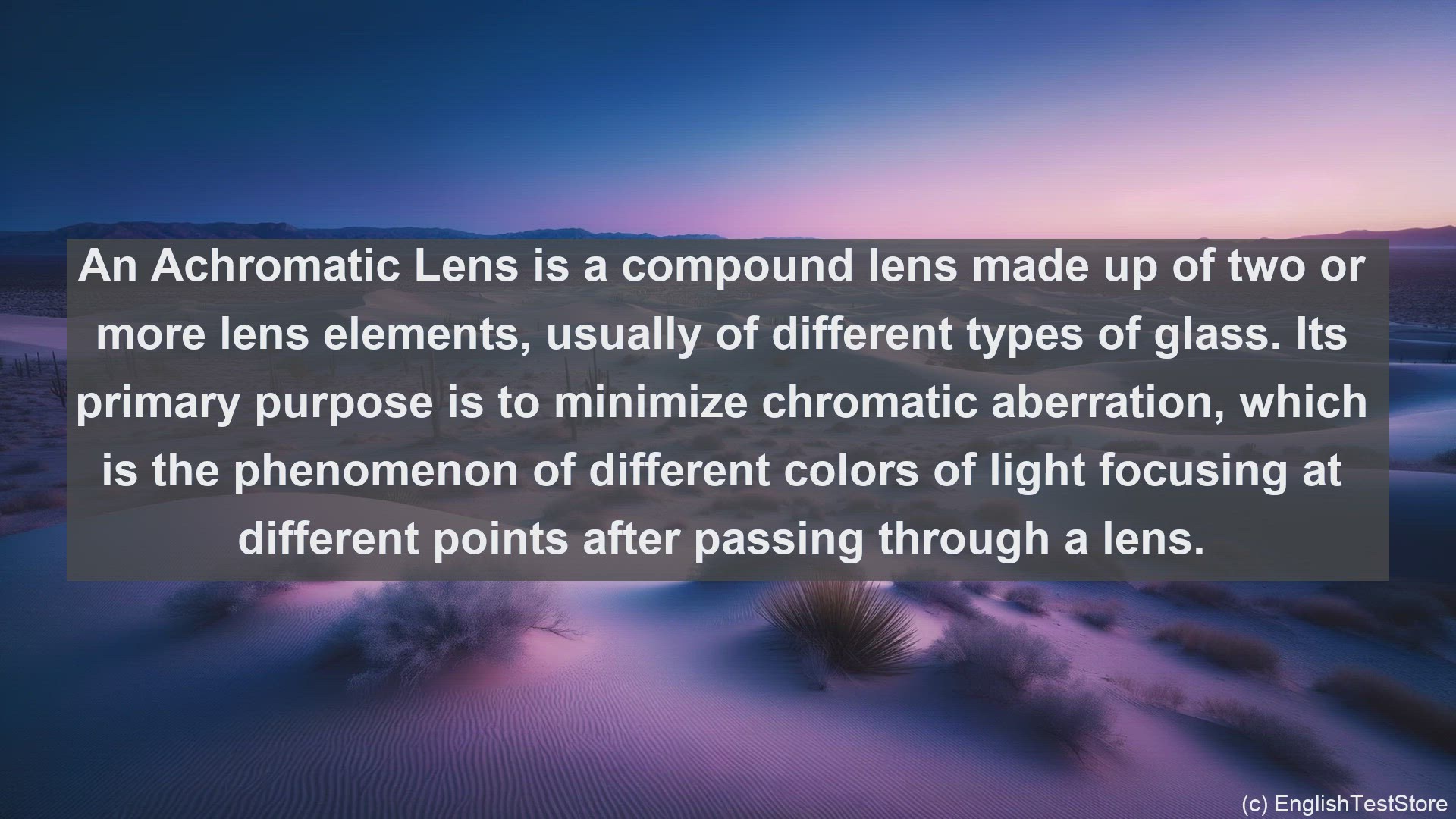 'Video thumbnail for Achromatic lens in science  definition and examples'