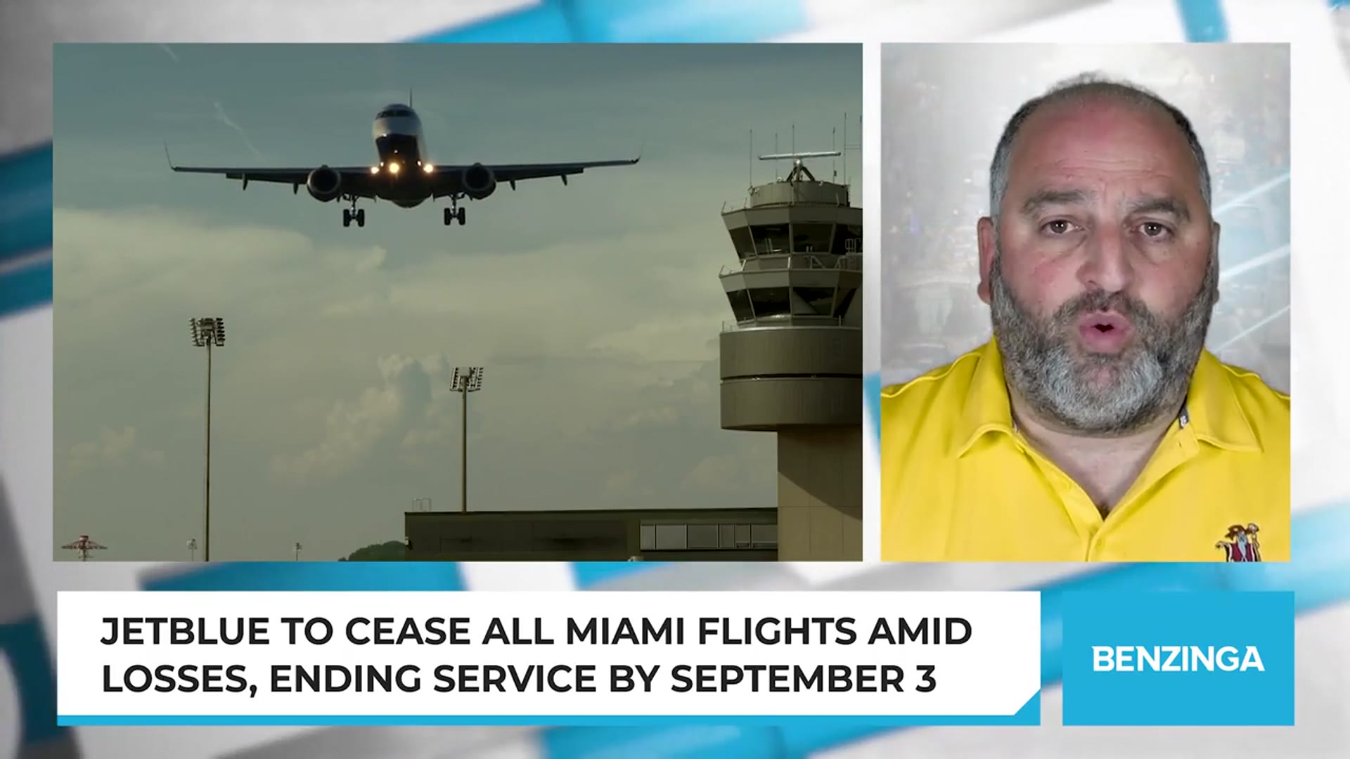 'Video thumbnail for JetBlue to cease all Miami flights amid losses, ending service by September 3'