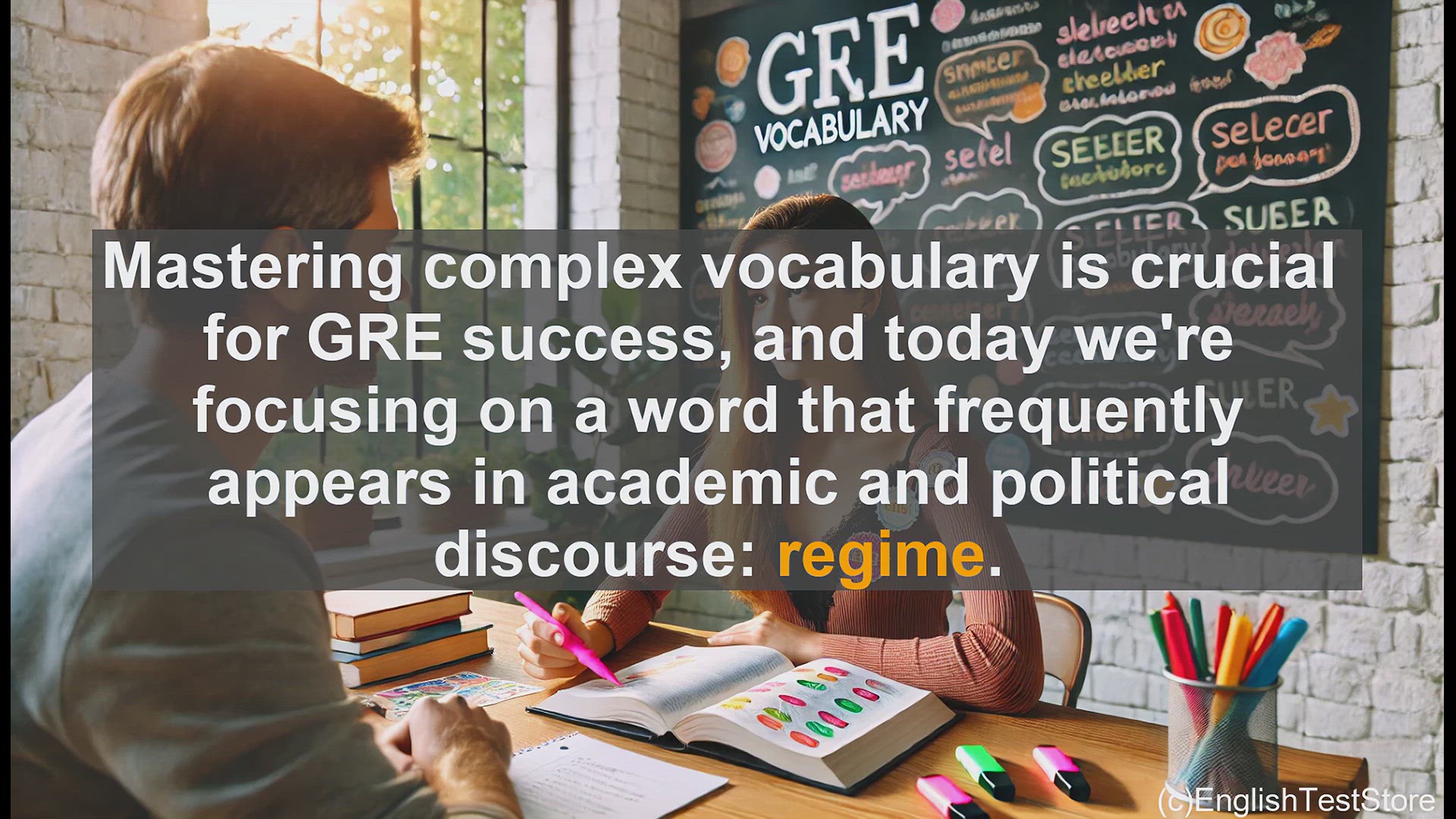 'Video thumbnail for GRE Vocabulary Lesson: Mastering the Meaning of 'Regime' for GRE Success'