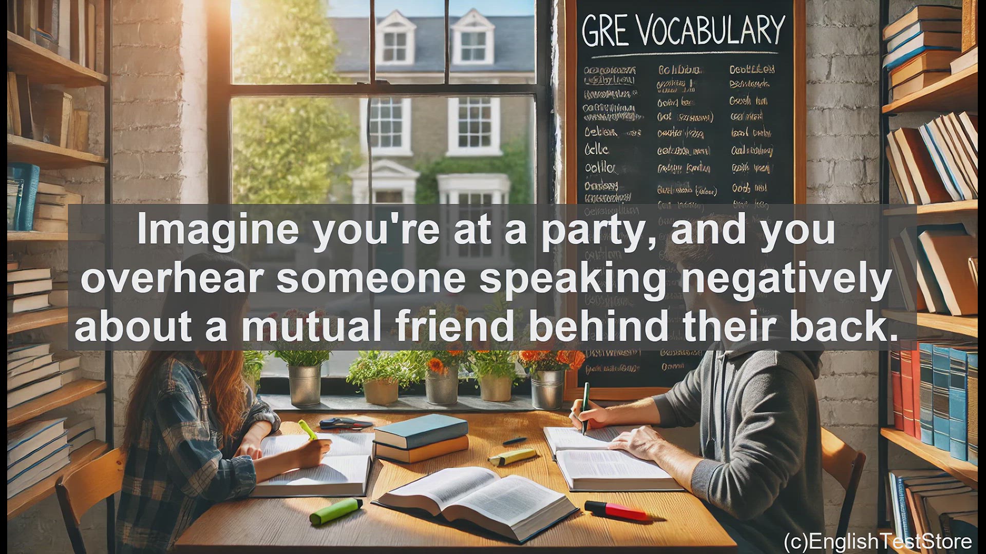 'Video thumbnail for GRE Vocabulary Lesson: Detraction - Diminishing Reputations through Negative Speech'