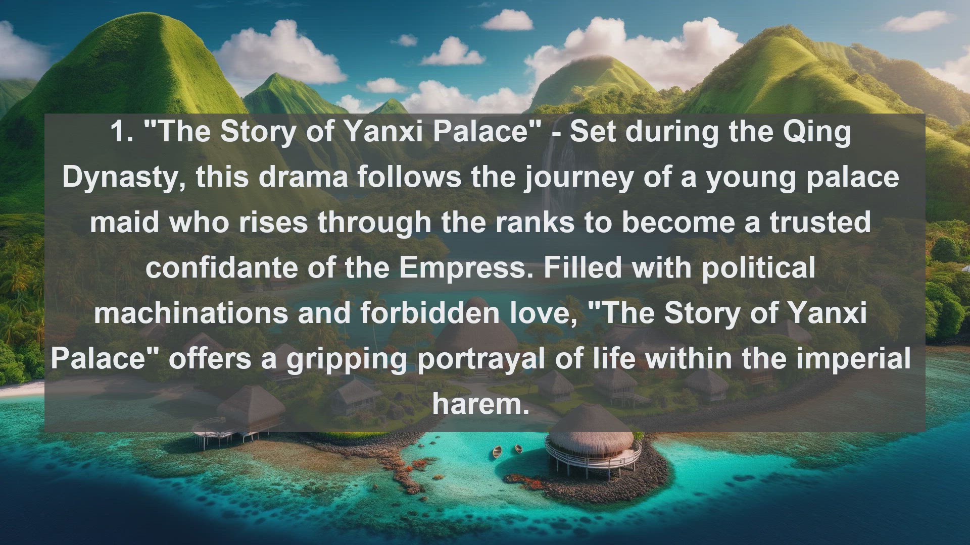 'Video thumbnail for Top 10 Chinese Imperial Court Dramas'