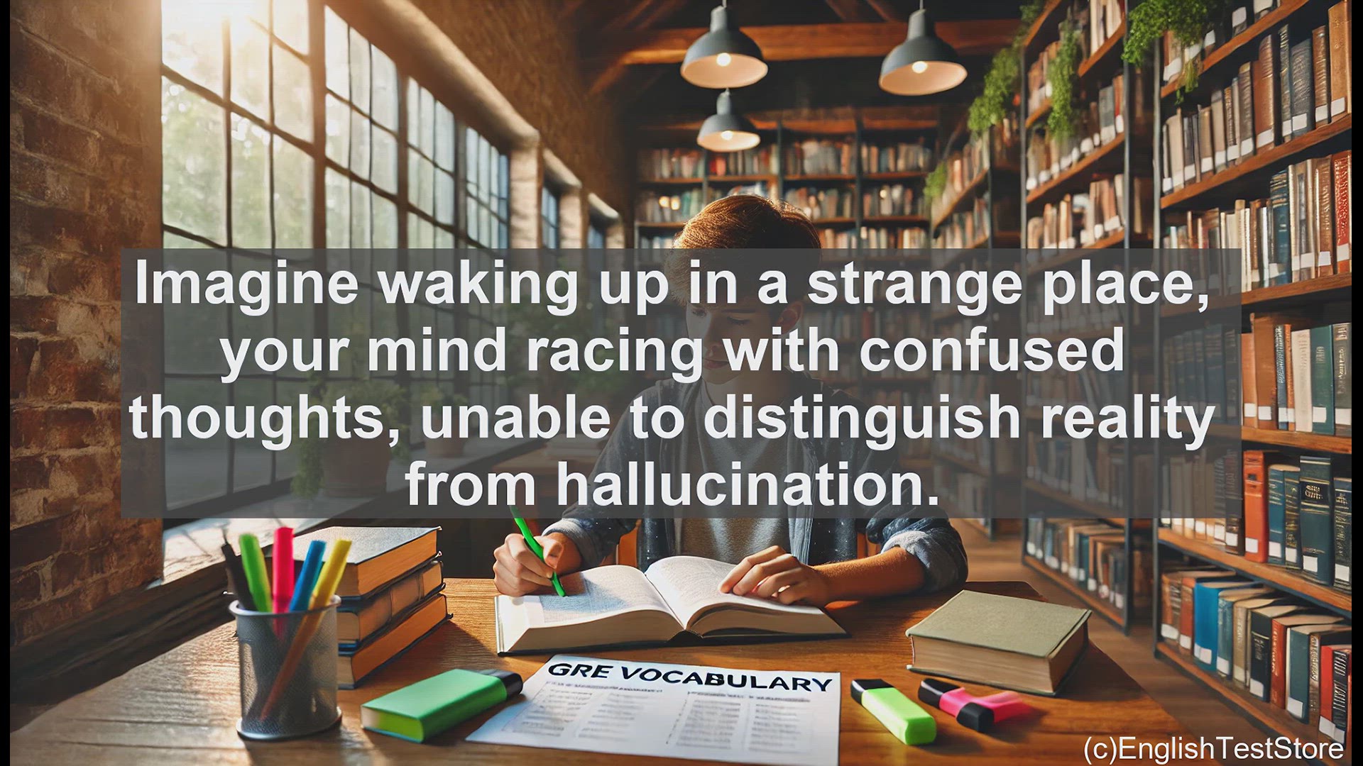 'Video thumbnail for GRE Vocabulary Lesson: Delirium - Understanding the Disturbed Mental State'