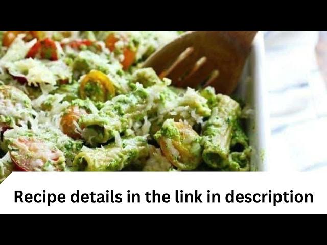 'Video thumbnail for Healthy Baked Pesto Rigatoni recipe'