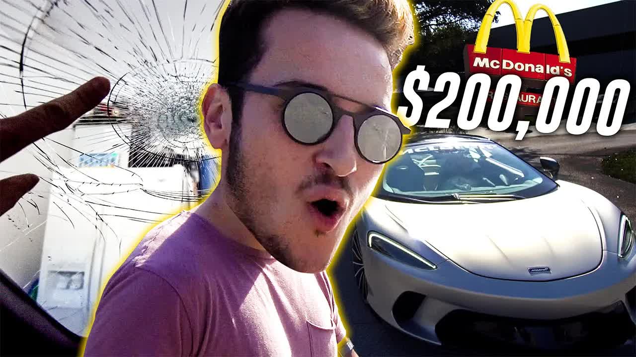 Video thumbnail for frenchiefries: broke my windshield, bought a mclaren gt! (fast food run)