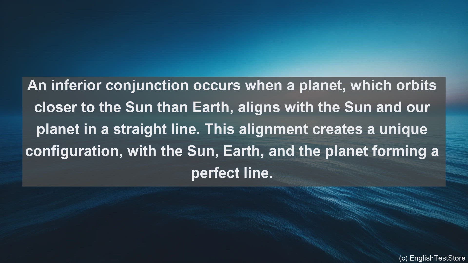 'Video thumbnail for Inferior conjunction in science  definition and examples'