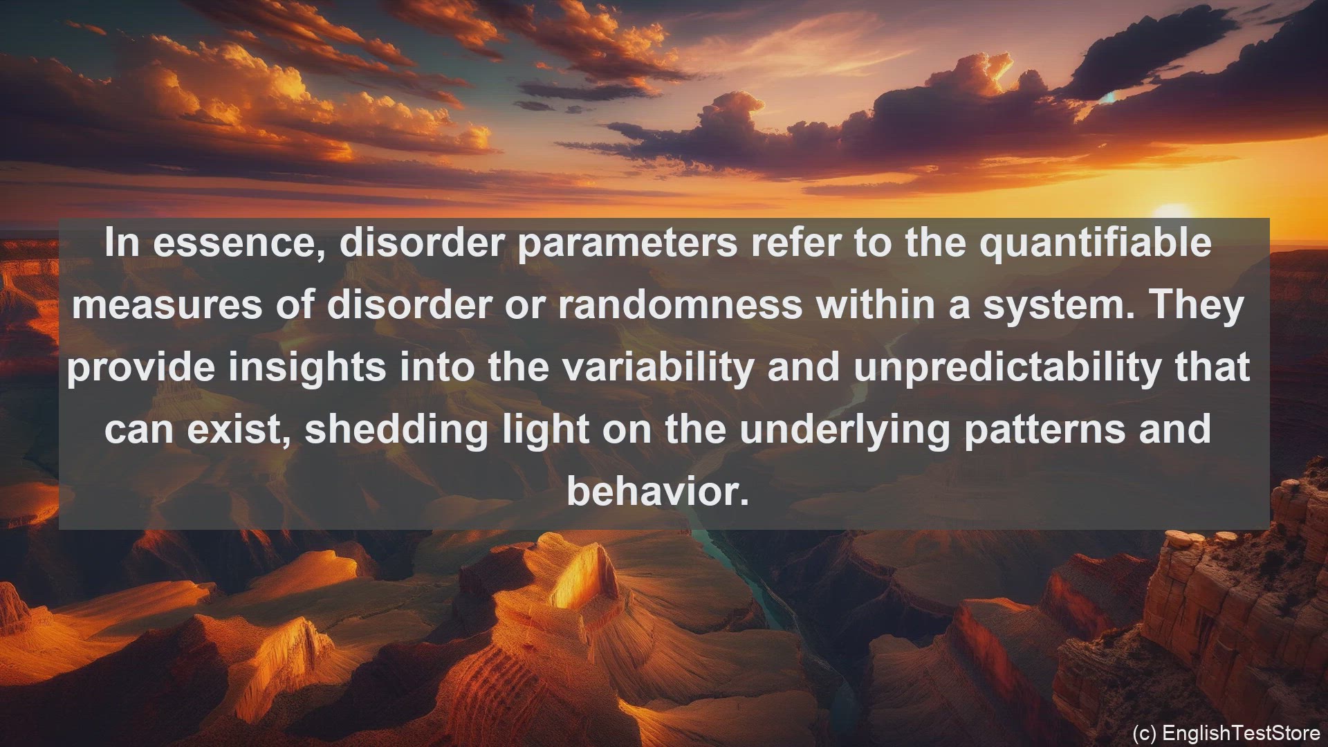 'Video thumbnail for Disorder parameters in science  definition and examples'