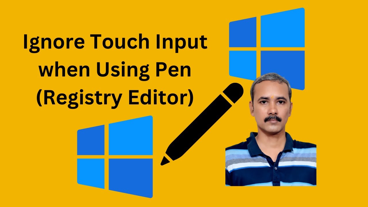 'Video thumbnail for How to Turn On or Off “Ignore Touch Input when Using Pen” in Windows 10 using Registry Editor?'