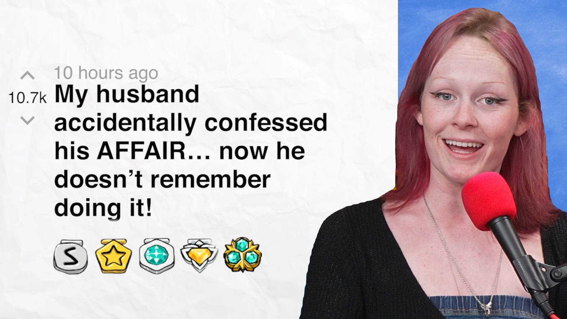 'Video thumbnail for My husband accidentally CONFESSED his affair… now he doesn’t remember doing it! - r/relationships | Reddit Stories'