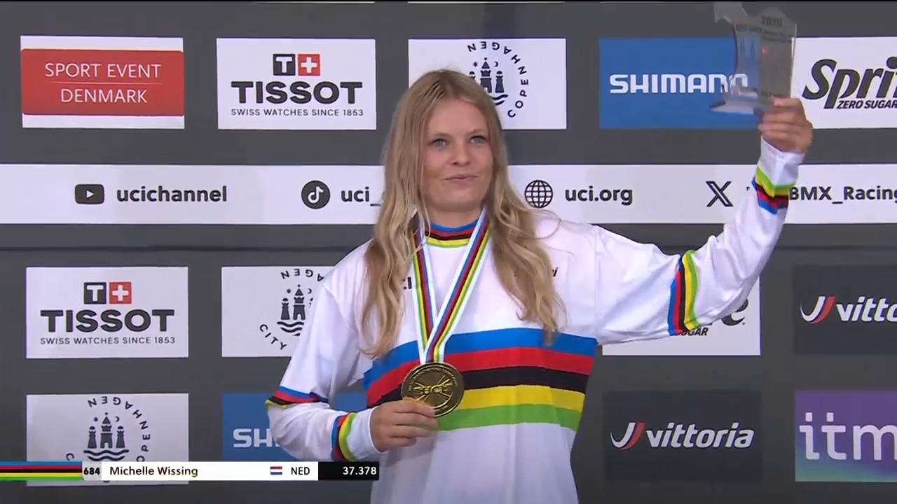 Video thumbnail for Dutch BMXer Michelle Wissing closer to historic UCI season in U23s
