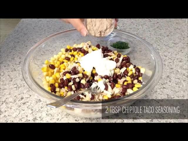 'Video thumbnail for chipotle chicken bean salad'