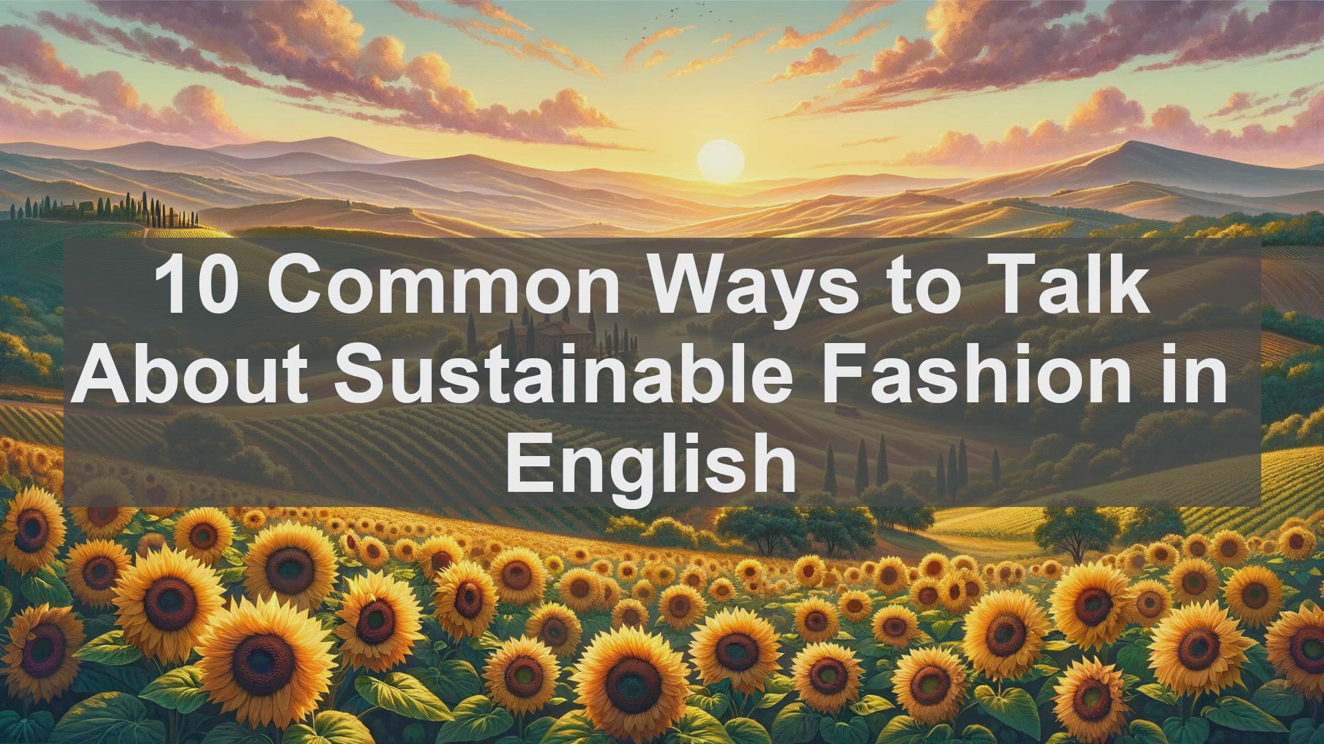 'Video thumbnail for 10 Common Ways to Talk About Sustainable Fashion in English '