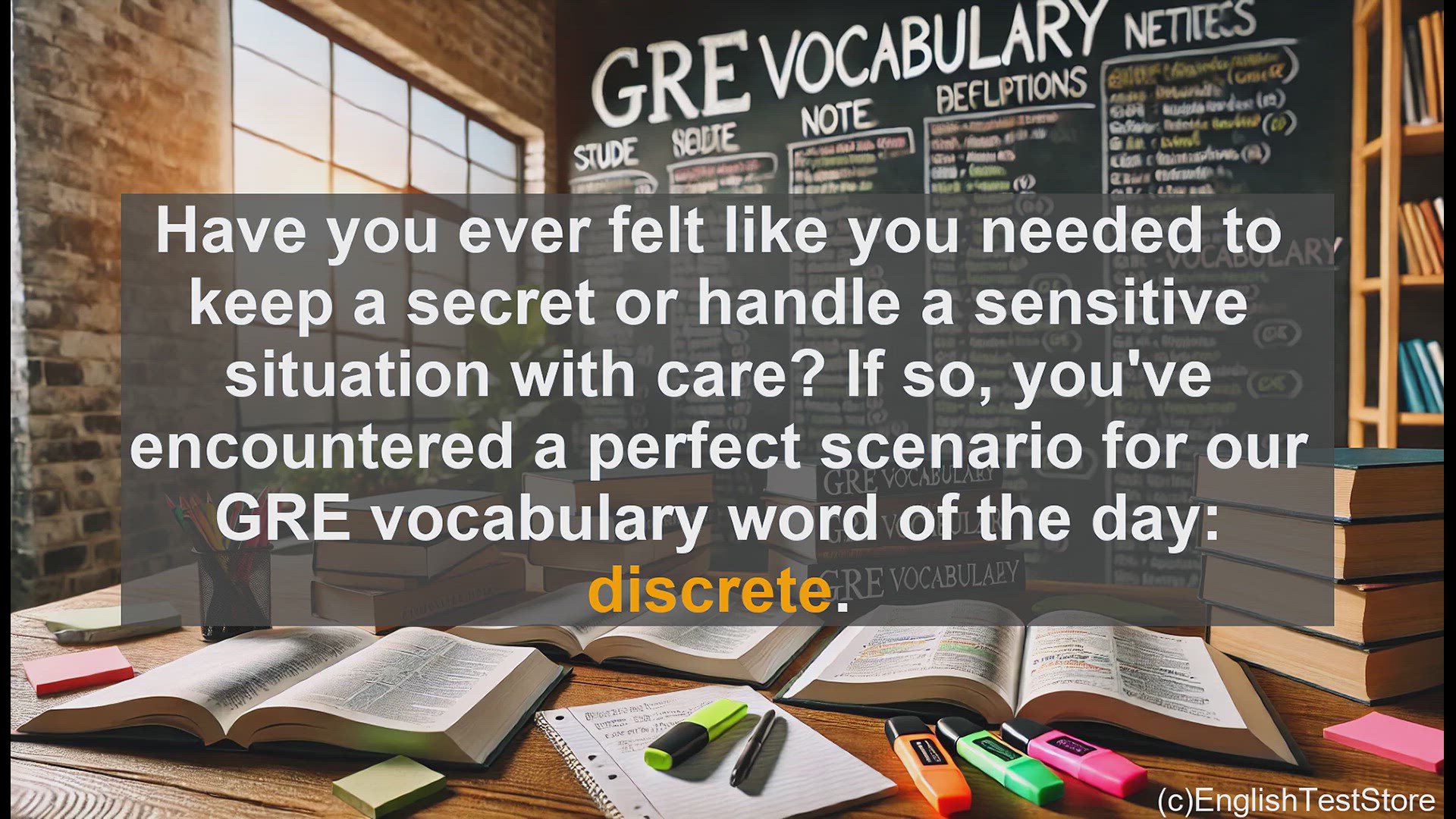 'Video thumbnail for GRE Vocabulary Lesson: Mastering the Concept of Discreteness - A GRE Vocabulary Lesson'