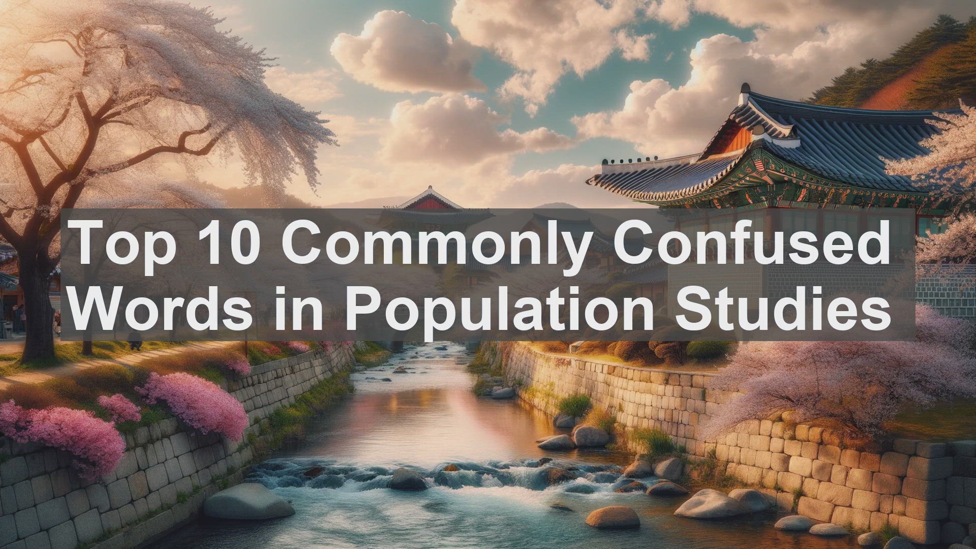 'Video thumbnail for Top 10 Commonly Confused Words in Population Studies'
