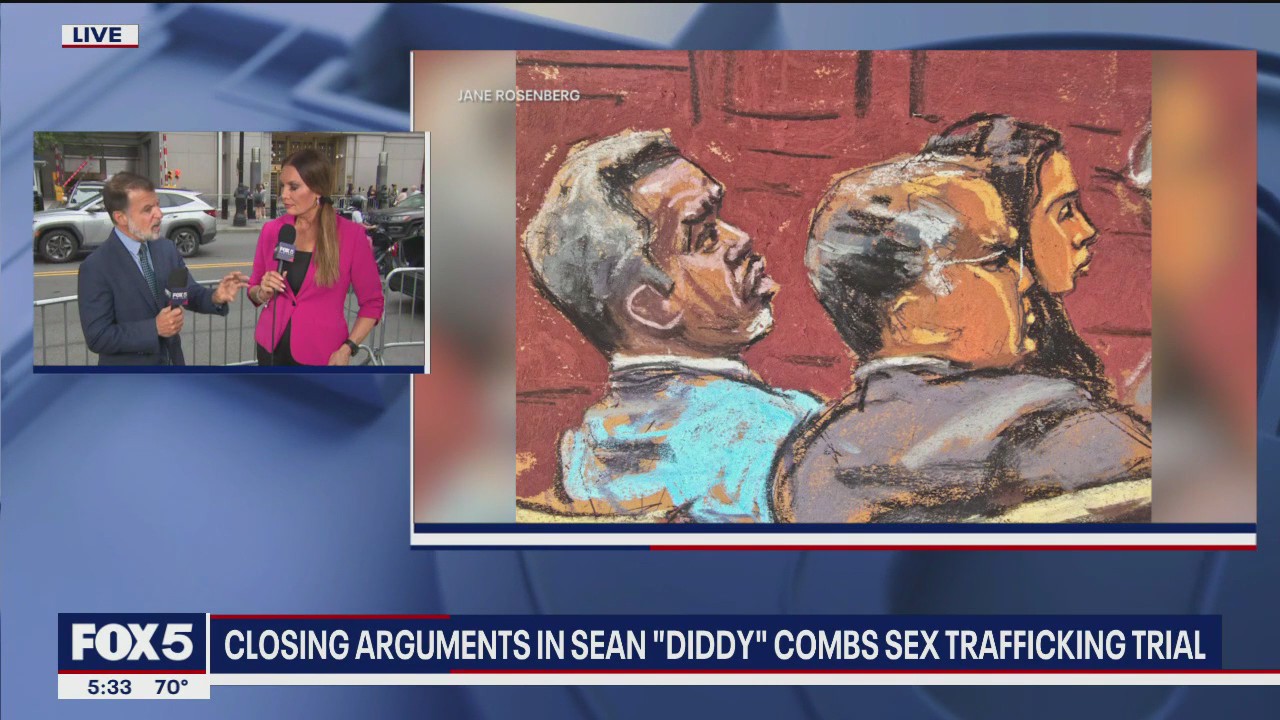 'Video thumbnail for Prosecution delivers lengthy closing argument in Diddy RICO case'