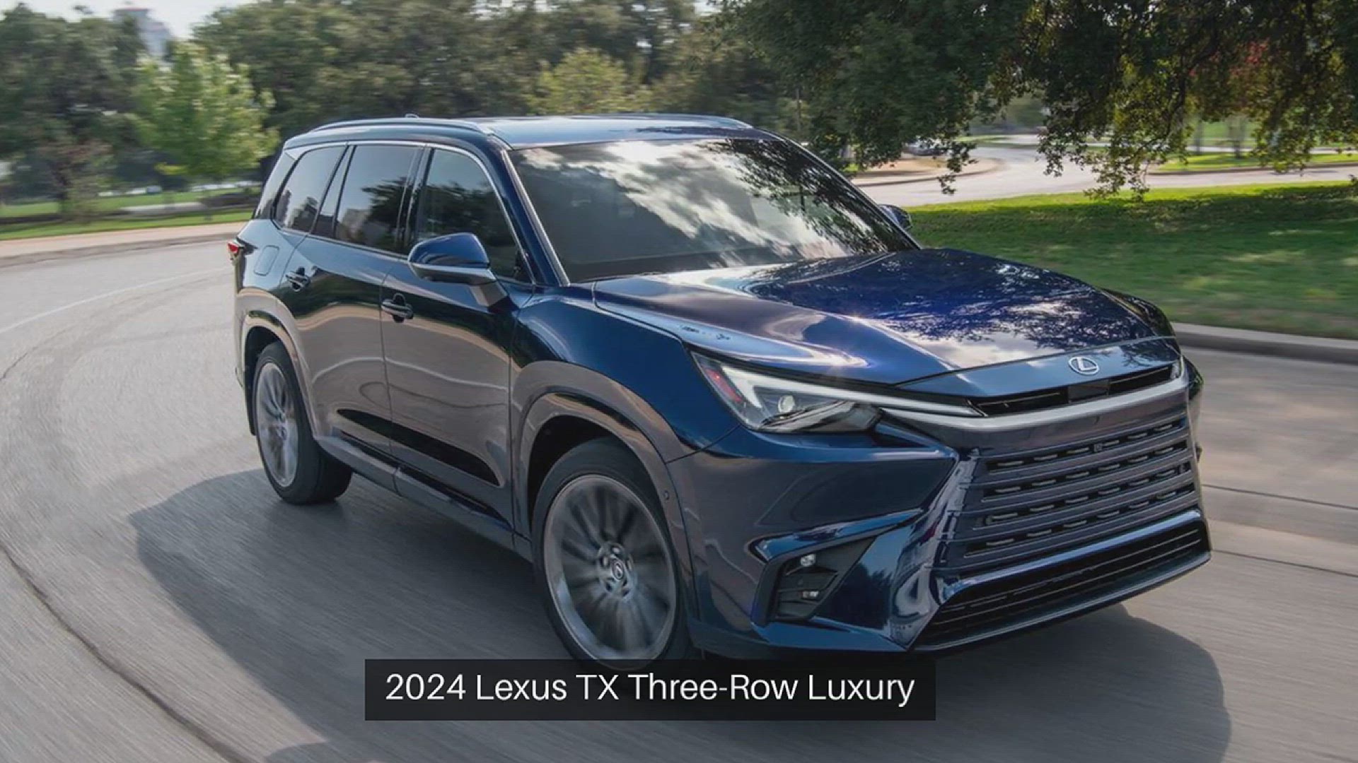 'Video thumbnail for 2024 Lexus TX, a New Three-Row Luxury SUV, Mounts a Multi-Pronged Attack'