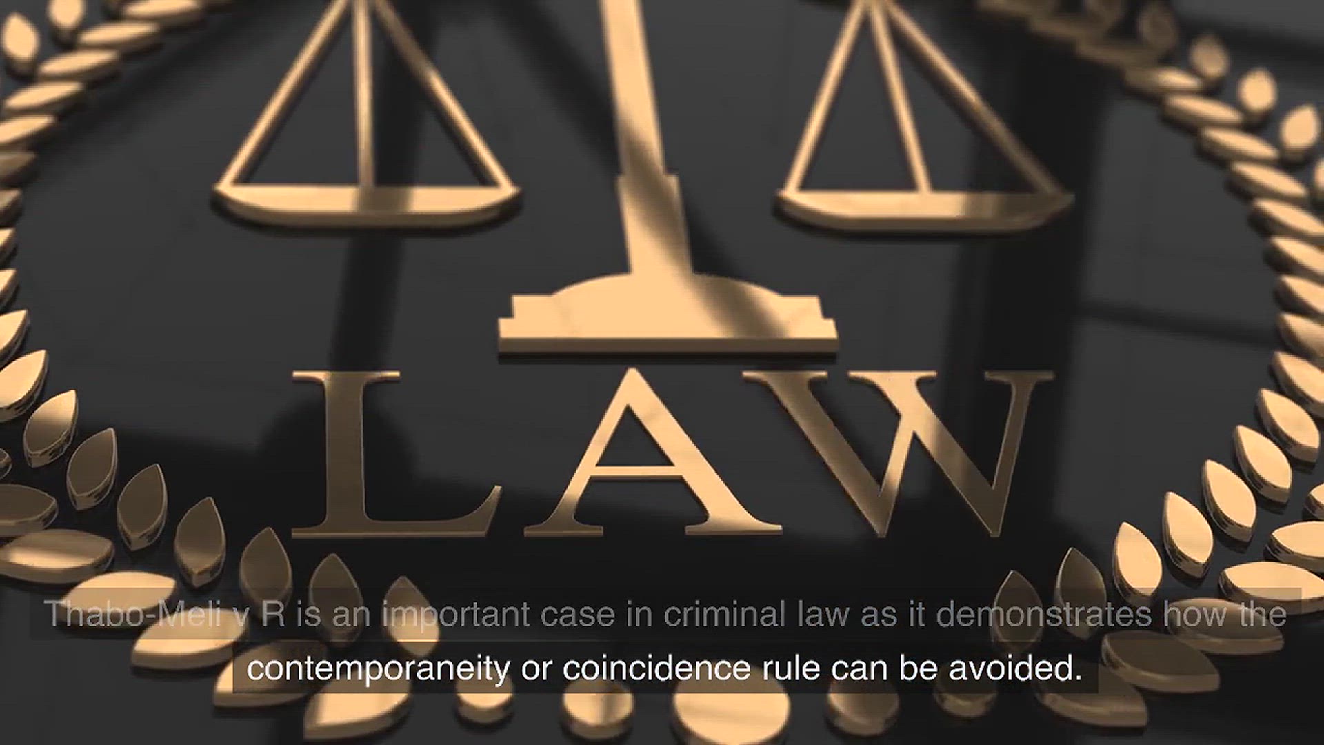 'Video thumbnail for Thabo-Meli v R  [1954] 1 WLR 228 Contemporaneity rule - Criminal Law   www.e-lawresources.co.uk'